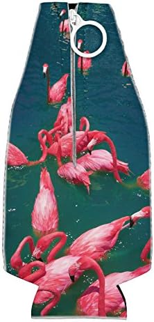 TooLoud Fényes Festett Rózsaszín Flamingók Összecsukható Neoprén Üveg, Szigetelő Minden Tájáról Nyomtatása