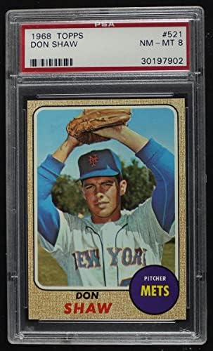 1968 Topps 521 Ne Shaw New York Mets (Baseball Kártya) PSA a PSA 8.00 Mets