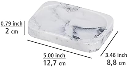 Wenko Desio szappantartó, Polyresin, Fehér, 12,7 x 2 x 8,8 cm
