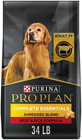 Purina Pro plan Adult 7+ Teljes Essentials Aprított Kevert Marhahús & Rice Formula Magas Fehérje kutyaeledel, hogy az Idősebb Kutyák -
