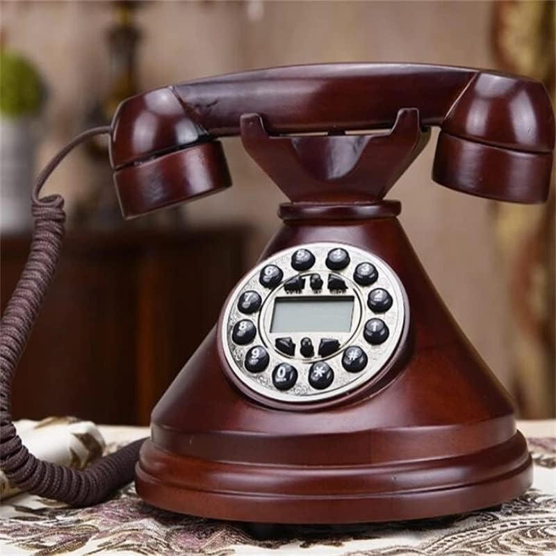 MXIAOXIA Antik Vezetékes Divat a Retro Tömör Fa Fix Telefon Antik Vezetékes Telefon/Újrahívás/Hands-Free/Háttérvilágítású, Hívófél-azonosító