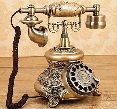 Qdid Régi Antik Telefon Kreatív Vezetékes Telefon Retro Home Vezetékes Telefon Rotary Telefonvonal