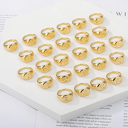 Oyalma Arany Pecsétgyűrű Női Arany Csiszolt Ujját Egyszerű Négyzet Gyűrűk Punk Gyűrű, Ékszerek, Ékszer - S - Általában-10710