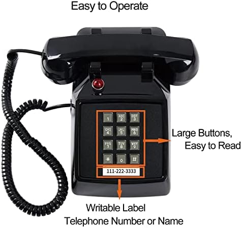 Hagyományos, Retro, Vezetékes Telefon a Vezetékes telefon a Kijelző, Klasszikus 2500 Analóg Asztal Telefon Fém Alap, Vintage Vezetékes