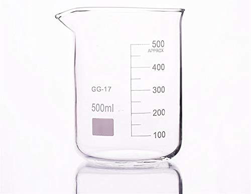 HEGYI EMBEREK Laboratóriumi 2db 500 ml-es Üveg edényben Alacsony Formában Kémia Laboratóriumi Mérleg Labor Mérési Megvastagodott