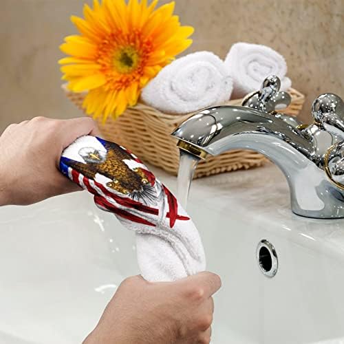Amerikai Sas MAGYARORSZÁG Zászlót Kopasz Sas kéztörlő Arc & tusfürdő Ruhával Puha Törülköző, Aranyos Nyomtatott Fürdőszoba, Konyha