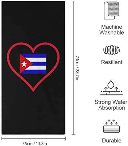 Imádom Kuba Piros Szív kéztörlő Arc, Test Törlőruhát Puha Törülköző, Aranyos Nyomtatott Fürdőszoba, Konyha Hotel Mindennapi