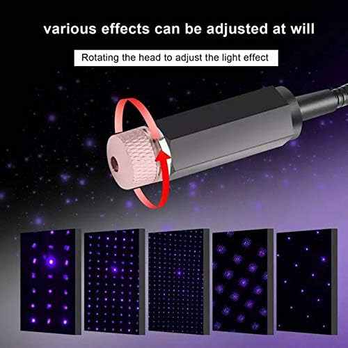 USB-Star Projektor Éjszakai Fény, Állítható Romantikus Csillagos Ég Projektor Autó, Könnyű, Hordozható Légkör Dekoratív Automatikus Tető Fény