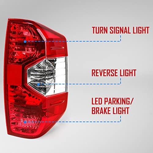 Huray RH hátsó lámpa a 2014-2021 Toyota Tundra Hátsó Lámpa Fék lámpa Lámpa hátsó Lámpa Szerelvény Igaz Utas Oldalon Csere 81550-0C101