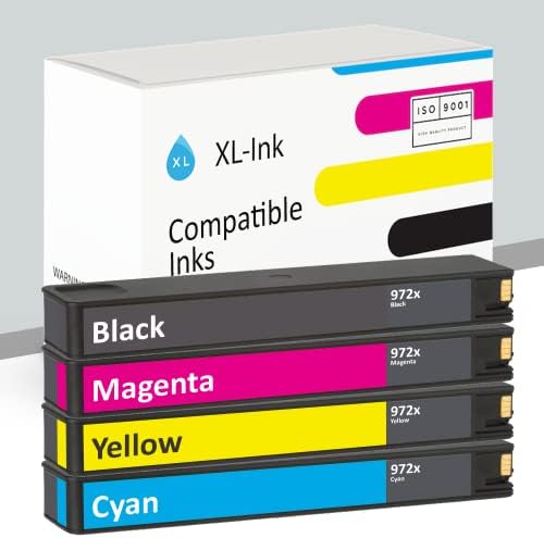 XL-Ink Kompatibilis HP 972X 4-Pack (CMY + BK: 1X HP F6T84AN, L0S04AN, L0S01AN, L0R98AN. Kapacitás: 1x 10.000 Oldal, 3X 7000 Oldal).