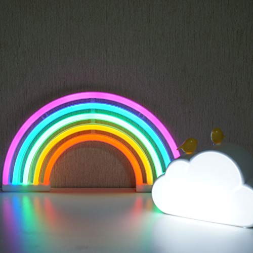 Miaro Szivárvány neonreklám, Aranyos, Jó Szerencsét Szivárvány Éjszakai Fény, az Akkumulátor vagy az USB Működtetett Fali Dekor Lámpa, Lányok,