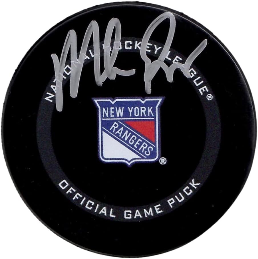 Mike Richter dedikált, aláírt eredeti korong NHL New York Rangers PSA COA