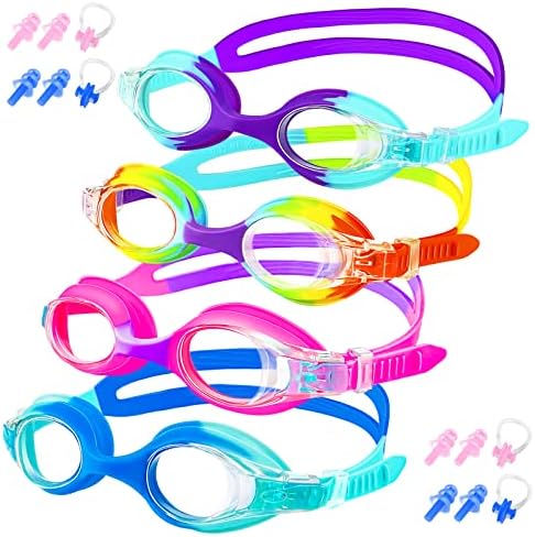 XDX Gyerekek Úszni, Védőszemüveg, 4/2 Pack Gyerekek Szemüveg, UV Védelemmel, Anti-Köd Úszik Szemüveget, Fiúk, Lányok, Tini 4-14