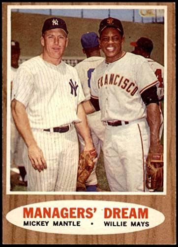 1962 Topps 18 Vezetői Álom Mickey Mantle/Willie Mays Óriások/Yankees (Baseball Kártya) EX/MT Óriások/Yankees