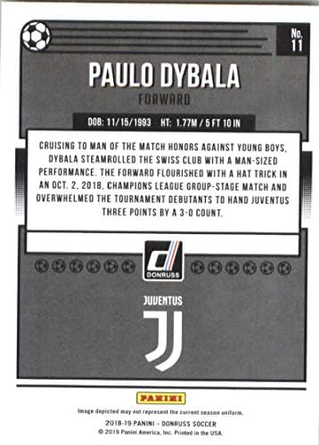 2018-19 Donruss 11 Paulo Dybala Juventus Foci Kártya