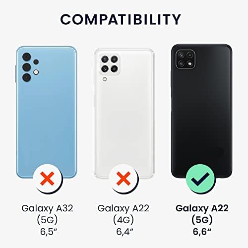 kwmobile Tárca Esetben Kompatibilis a Samsung Galaxy A22 5G - Ügy Műbőr Borító - Képregény Szimbólumok Multicolor