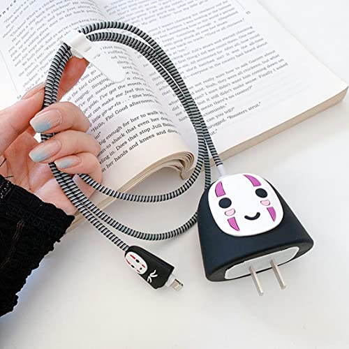 ksskwuuky Cartoon DIY adatkábel Protector Készlet 18W 20W USB Töltő Energiatakarékos Töltő Fülhallgató Line Vezeték Falatot Spirál