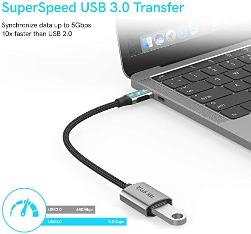 Tek Styz USB-C USB 3.0 Adapter Kompatibilis Az LG 16T90P-K. AAB8U1 OTG Típus-C/PD Férfi USB 3.0 Női Converter. (5Gbps)