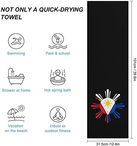 Fülöp-szigeteki Nap Zászló Gyors Száraz Törölközőt Törülköző Erősen Nedvszívó Arc Ruha Arcát Törülközőt Fürdőszoba Spa Hotel