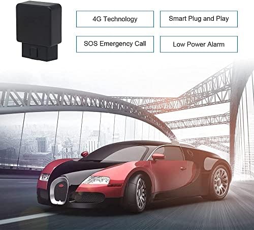 WanWayTech 4G GPS Nyomkövető Jármű,Valós idejű DIAGNOSZTIKAI Autó GPS Nyomkövető Készülék SIM-Kártya Tartalmazza ,Nincs Havi Díj,Üzemanyag-Jelentés,Gépjármű