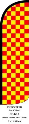 Piros-Sárga Kockás Swooper Toll Zászló Készlet