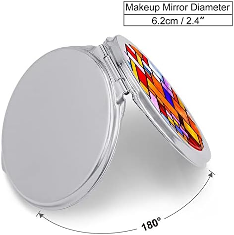 Retro Mondrian Kompakt Tükör Zsebében Utazási Smink Tükör, Kis Összecsukható, Hordozható, Kézi Tükör