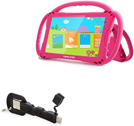 BoxWave Kábel Kompatibilis TOPELOTEK Gyerekek Tabletta KIDS708 (7) - USB-C-Típusú Kulcstartó Töltő, kulcstartó 3.1 C Típusú