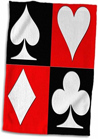 3dRose Póker. Négy Fajta. Ász. Népszerű Kép Törölköző (twl-218680-3)