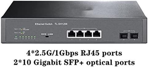 YFQHDD 10g Kapcsoló 2500mbps 2.5 gb / s Kapcsoló Rj45 10000mbps 4 * 2,5 G/2.5 gb / s RJ45+2 * 10 Gigabit/10 gbps SFP+Optikai