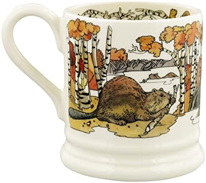 Emma Bridgewater Kézzel készített Kerámia Az Erdőben Hódok Ajándék Fél Korsó Kávé -, Tea-Bögre