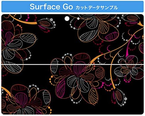 igsticker Matrica Takarja a Microsoft Surface Go/Go 2 Ultra Vékony Védő Szervezet Matrica Bőr 001255 Virág Fekete