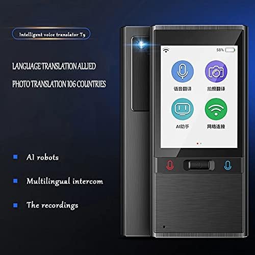 DLOETT T9 Offline Hordozható Intelligens Hang Fordító, több nyelven Beszélő Azonnali Fordító Üzleti Utazási Fordítás Gép (Szín : a