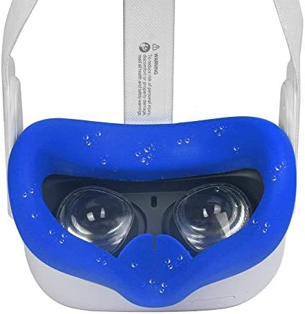 pordsioc Szilikon VR Arcát Borító Oculus Quest 2 Arcát Pad & Arcát Párna Kompatibilis Oculus Quest 2 VR Headset Tartozékok (Kék)