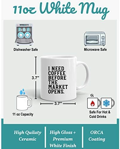 Cofffee Csésze Kávét Szerető Tőzsdei Határidős opciós Kereskedés Ajándék 11Oz Csésze Póló
