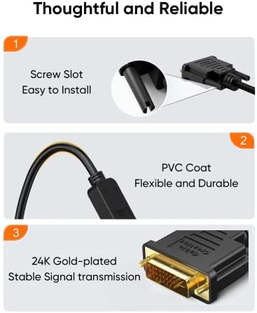 CableCreation Rövid Bi-Directional HDMI Női DVI-D(24+1) Férfi Adapter, 0.5 ft 1080P DVI-D HDMI Átalakító Kábel HDTV, Projektor,