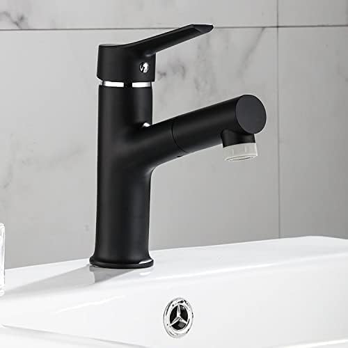 Fekete hot& cold mosdó csaptelep lehet húzni a hotel Mosdó Csaptelep kettős mód állítható fürdőszoba medence csaptelep
