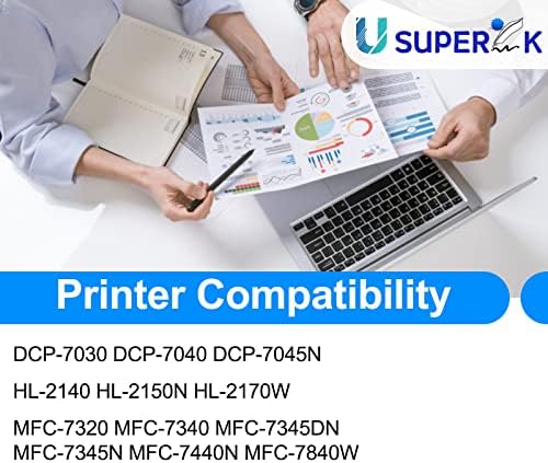 USUPERINK Kompatibilis Testvér TN360 TN-360 TN330 DR360 DR-360 Munka HL-2140 DCP-7040 HL-2150N HL-2170W MFC-7340 MFC-7840W