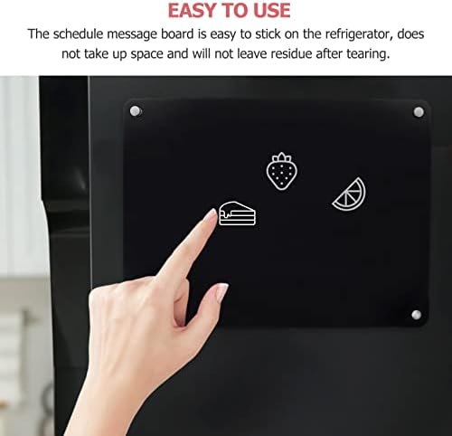 NUOBESTY Fekete Akril Mágneses Tábla a Hűtőben Szárazon törölhető Tábla Memo Tábla Újrafelhasználható keret nélküli Tervező Memo