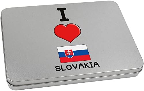 Azeeda 220mm 'Szeretem Szlovákia' Fém Csuklós Tin/Tároló Doboz (TT00184546)
