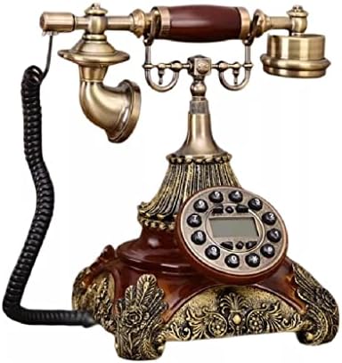 MXIAOXIA Antik Vezetékes Telefon Divat Vintage Vezetékes Telefon Kék Háttérvilágítás+Kihangosító+Hívófél-AZONOSÍTÓ (Szín :