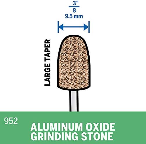 Dremel 952 Alumínium-Oxid Csiszoló Kő, 3/8 (9.5 mm), Élesítés & Csiszolás Forgó Szerszám Tartozék (1 Darab) , Zöld