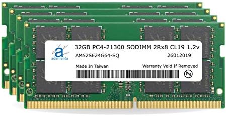 Adamanta 128GB (4x32GB) Kompatibilis a Lenovo ThinkPad DDR4 2666MHz PC4-21300 SODIMM 2Rx8 CL19 1.2 v Laptop Frissítés P/N: 4X70S69154