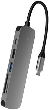 USB-C-Hub, 6, 1 Alumínium USB-C Adapter HDMI 4K Adapter, USB-C Tápellátás, SD Mikro SD Kártya Olvasó Kompatibilis az USB-Eszközök C 6