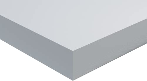 Kiterjesztett PVC Hab Tábla, Fehér, 3/8 (0.38, 10MM) Vastag, 24 W x 48 L
