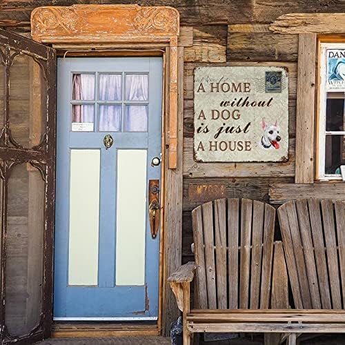 Egy Otthon, Kutya Nélkül Csak Egy Ház Jack Russell Terrier Vicces Fém Kutya Jel a Lepedéket, mint egy Kutya Üdvözlő Táblát, Retro Fém Nyomtatás