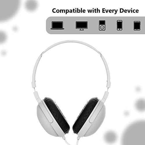 Bulktech 718 A Fül Vezetékes Headset a Gyermekek - Sztereó Hang, gubancmentes 5ft Hosszú Kábel a 3,5 mm-es Jack, Kompatibilis a Kindle