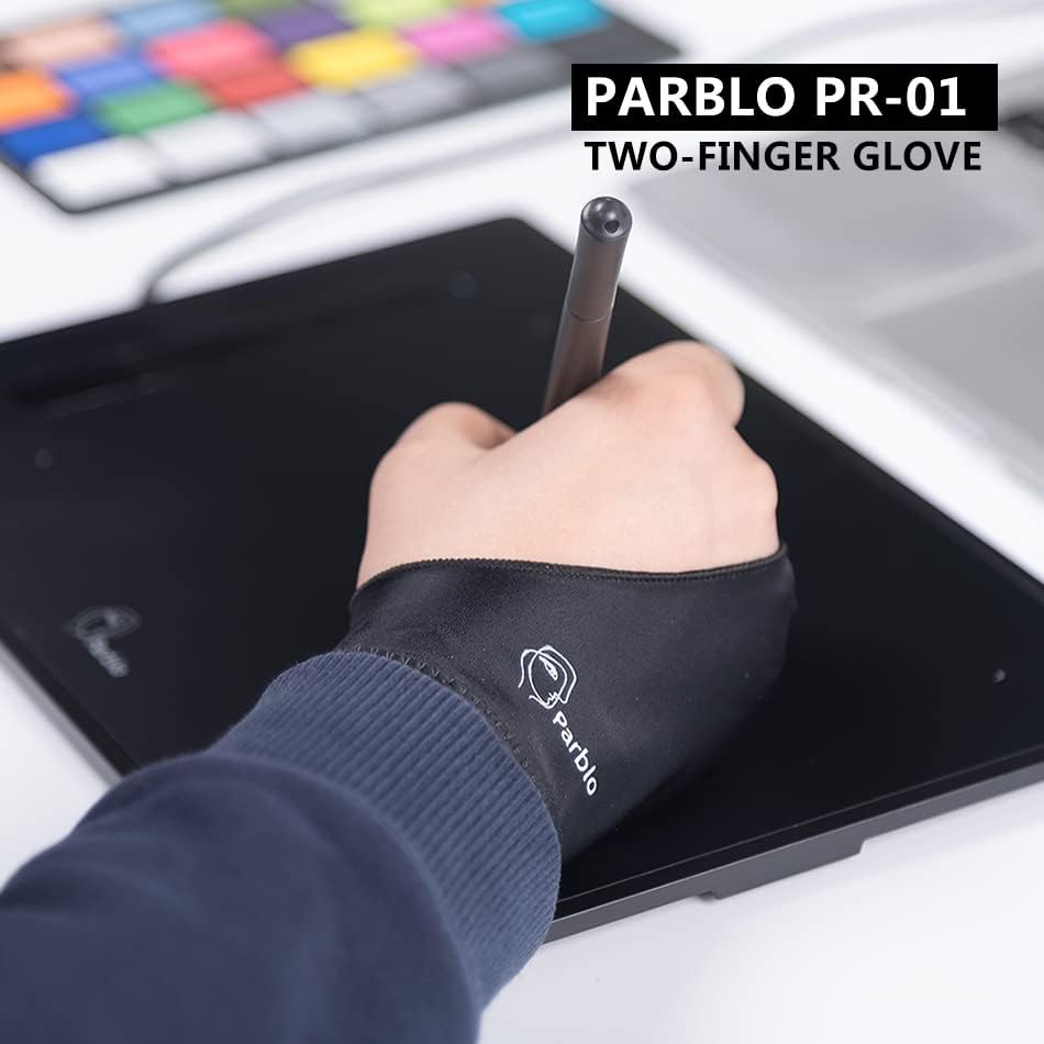 Parblo PR-01 kétujjas Kesztyű x 2 Grafikus Rajz Tábla világító Doboz Nyomon Fény Pad