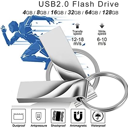 PDGJG Fém USB pendrive 32 GB 16 gb-os Pendrive 128GB 64 GB Vízálló Pen Drive 8GB Flash USB 2.0 Memoria USB Kulcs Egyedi Logó (Kapacitás : 128GB,