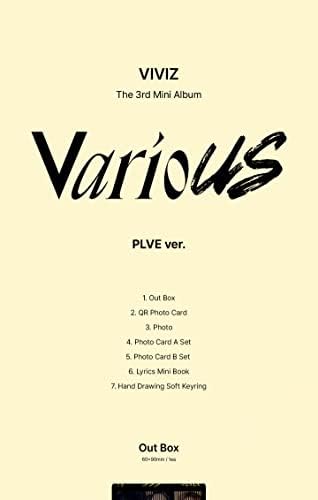VIVIZ 3 Különböző Mini Album PLVE Verzió 1p QR fénykép kártya+1p Fotó+3p fénykép kártya EGY SET+2p fotó kártyát B SET+1ea Dalszöveg Mini