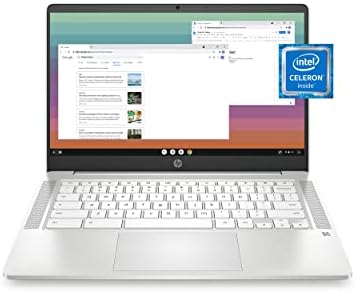 HP Chromebook 14 Laptop, Intel Celeron N4120, 4 GB RAM, 64 GB-os eMMC, 14 HD Kijelző, a Chrome OS, Vékony & Hordozható, 4K-s Grafika,